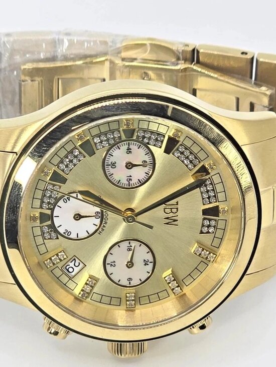 JBW Alessandra JB-6217-E Gold Tone Diamond Chronograph Womens Watch 38mm main image 5